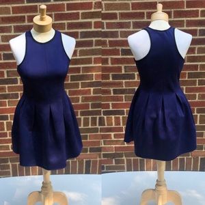 evenuel Navy Fit and Flare Y2K Style Scuba Dress Size M